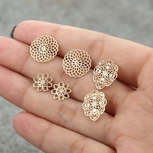 18K Gold-Plated Vintage Bohemian Earrings Set